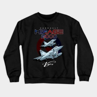 Dassault Mirage 2000 French Vintage Multi-Role Fighterjet Aircraft Crewneck Sweatshirt